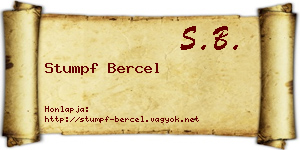 Stumpf Bercel névjegykártya